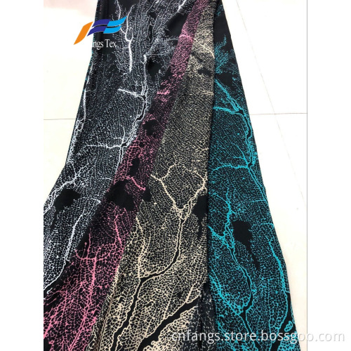 African Cheap Printed 100% Polyester Chiffon Abaya Fabric